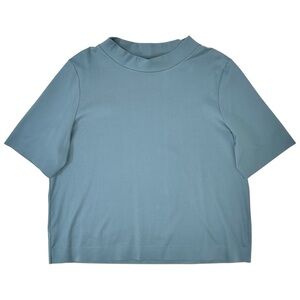 COS Blue Short Sleeve Top